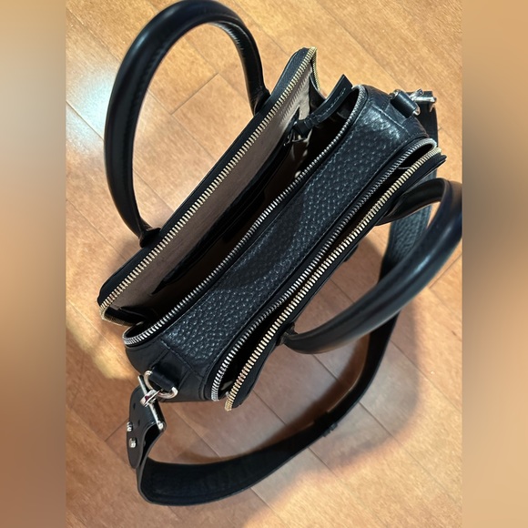 Mackage Black leather and suede handbag - Picture 3 of 8